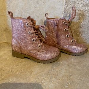 Old navy toddler girl 7 pink sparkle boots